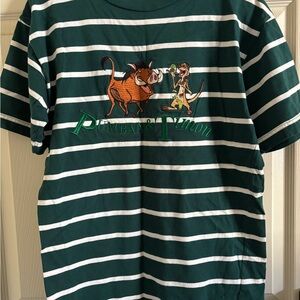 **Very Rare** Vintage Disney Timon & Pumbaa Striped Tee